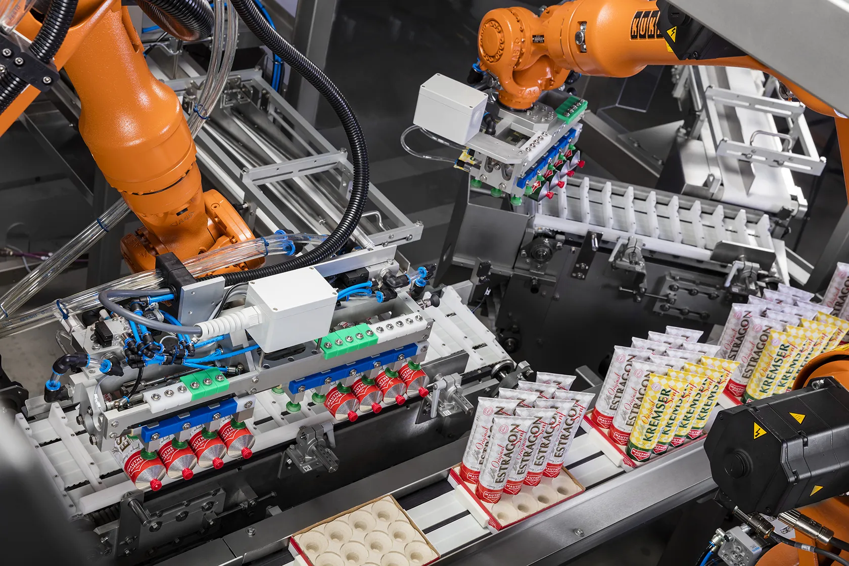 Detailansicht der Roboterübersetzer von oben