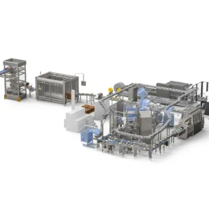 Verpackungslinie für gerollte Klöße